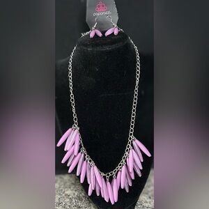 Paparazzi Silver and Pink Necklace Set